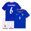 Maglia ufficiale Francia Camavinga 6 Casa Euro 2024 per Bambino